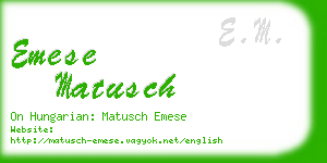 emese matusch business card